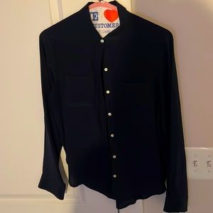 Ann Taylor navy silk shirt